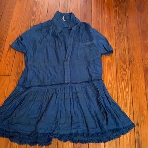 Free people‎ plaid pleated tunic dress. NWOT. Retail 128